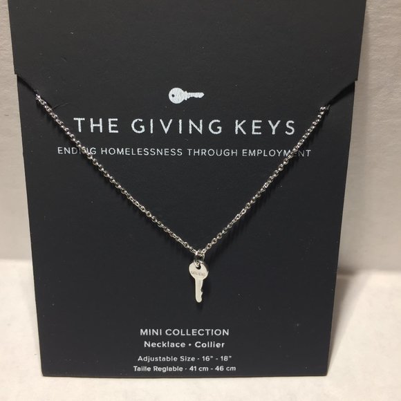The Giving Keys Mini Key Believe Necklace - Adjustable 16-18" in Length - Picture 2 of 3